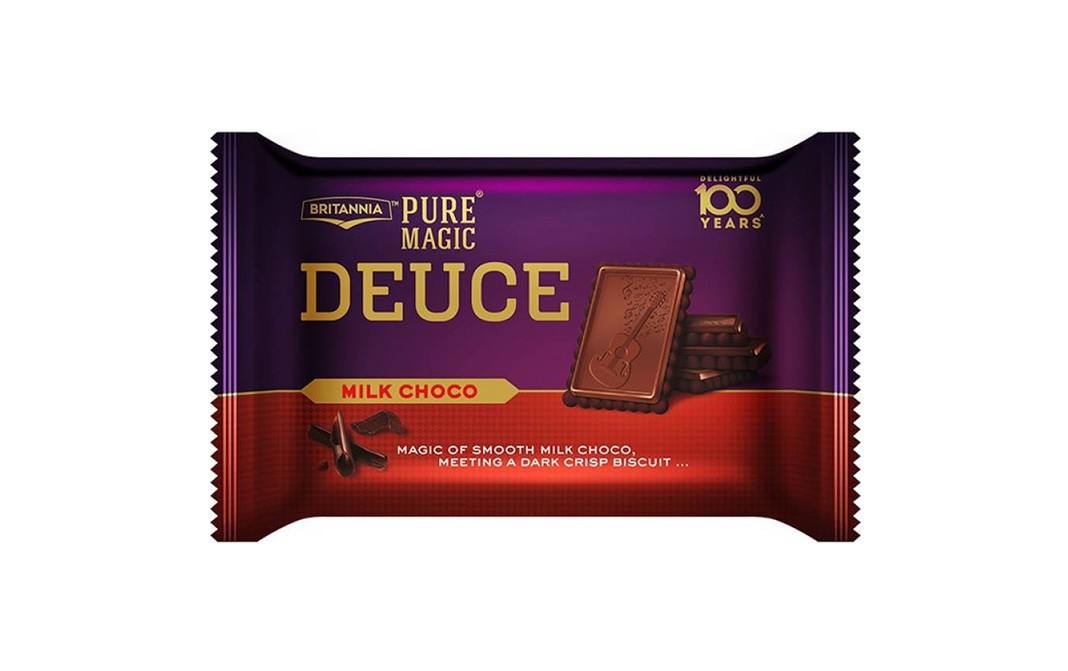 Britannia Pure Magic Deuce, Milk Choco Biscuit   Pack  60 grams